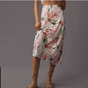Anthropologie The Tilda Midi Slip Floral Skirt Women’s Sz XL